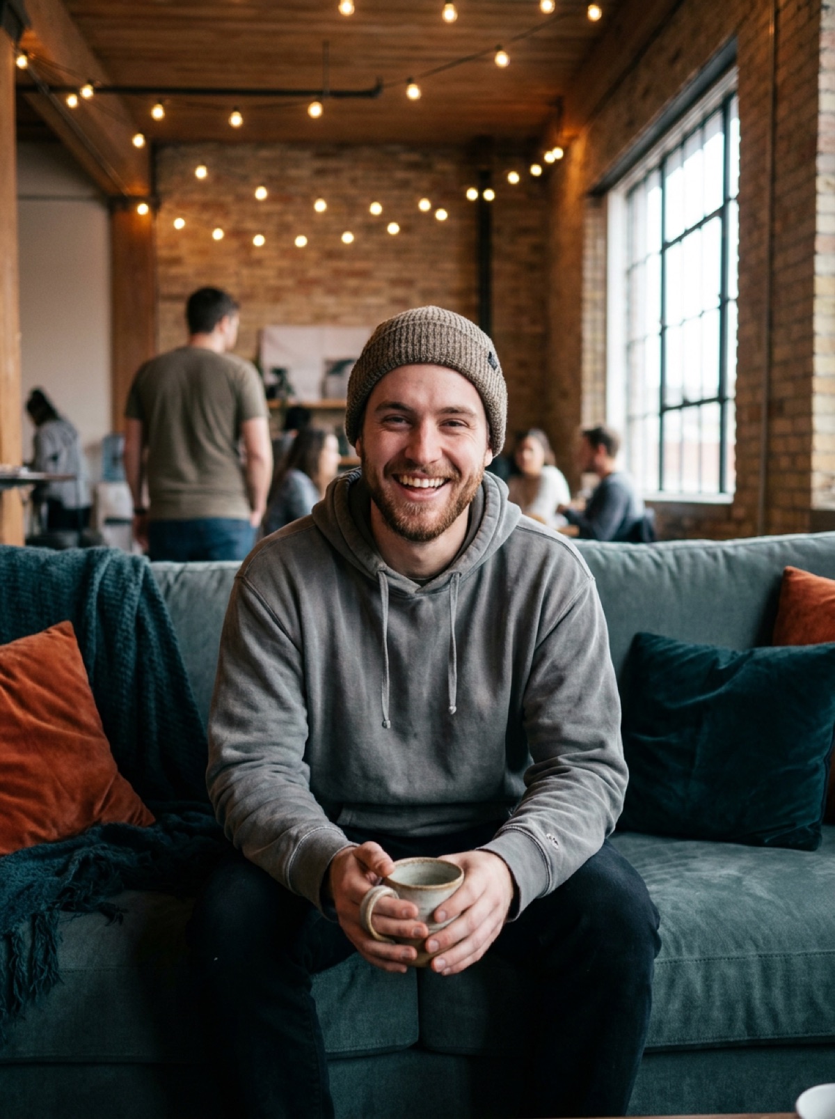 Jonah Whitfield in the student loft
